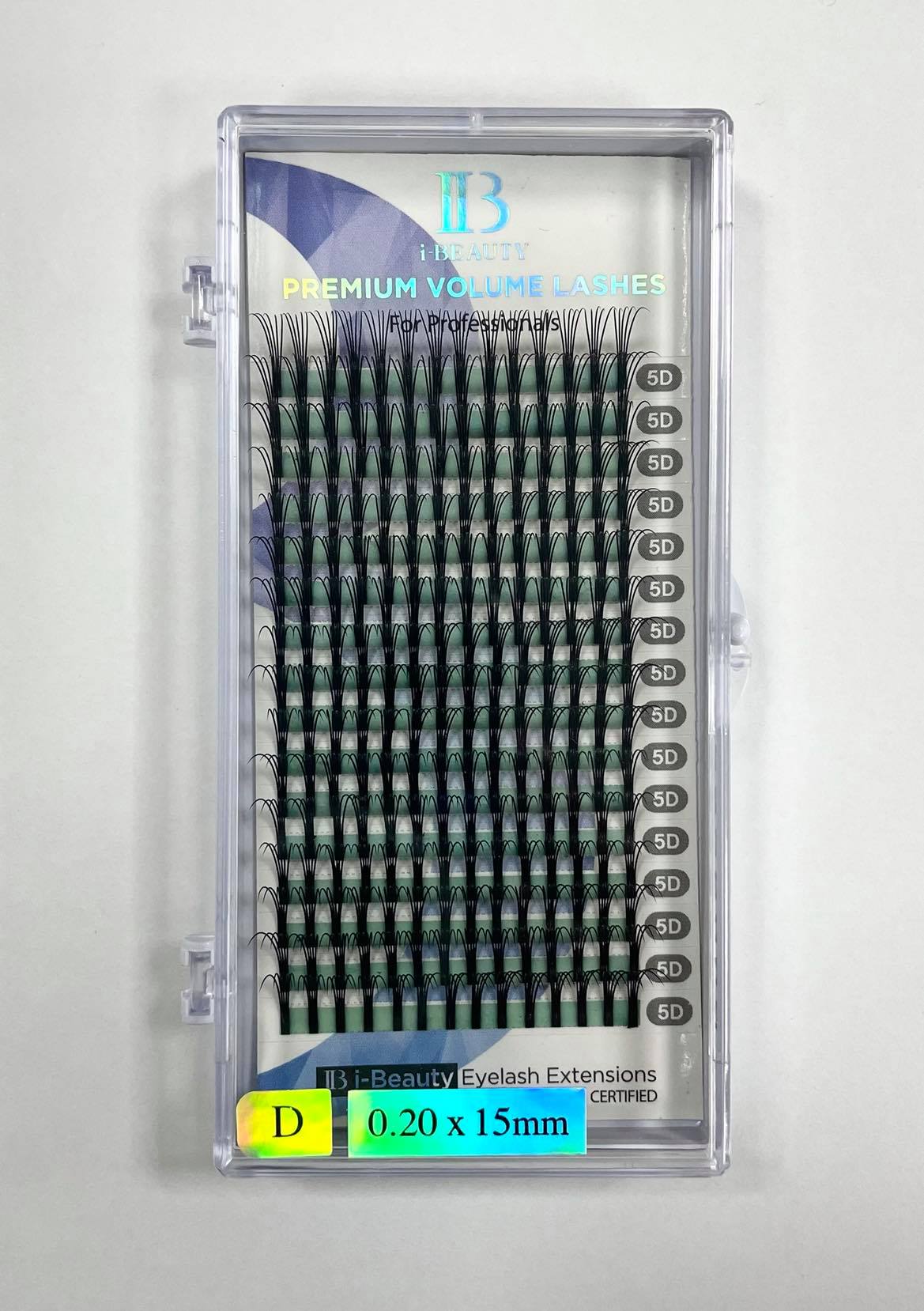 ריסי משי VOLUME – 5D קימור D, עובי 0.20- אורך15 מ”מ