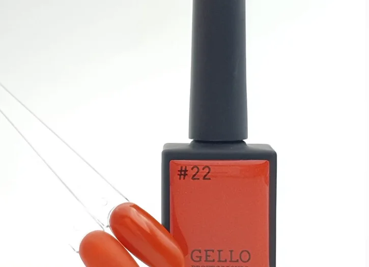 לק ג'ל ג'לו צבע כתום חמרה GELLO #22